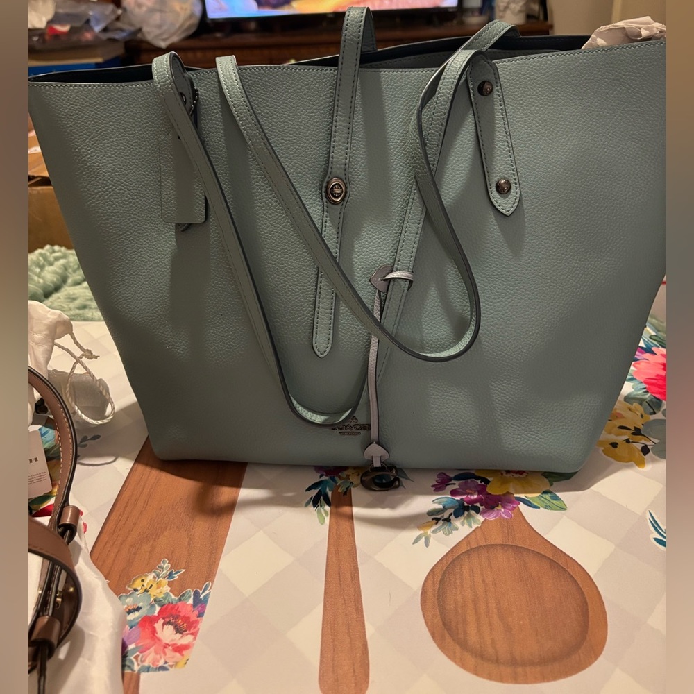 Coach Elegant Blue market Tote Bag